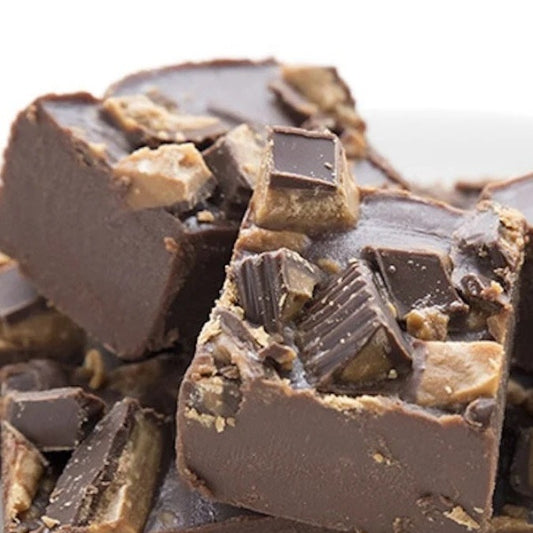 KCJ Dark Chocolate Peanut Butter Cup Fudge