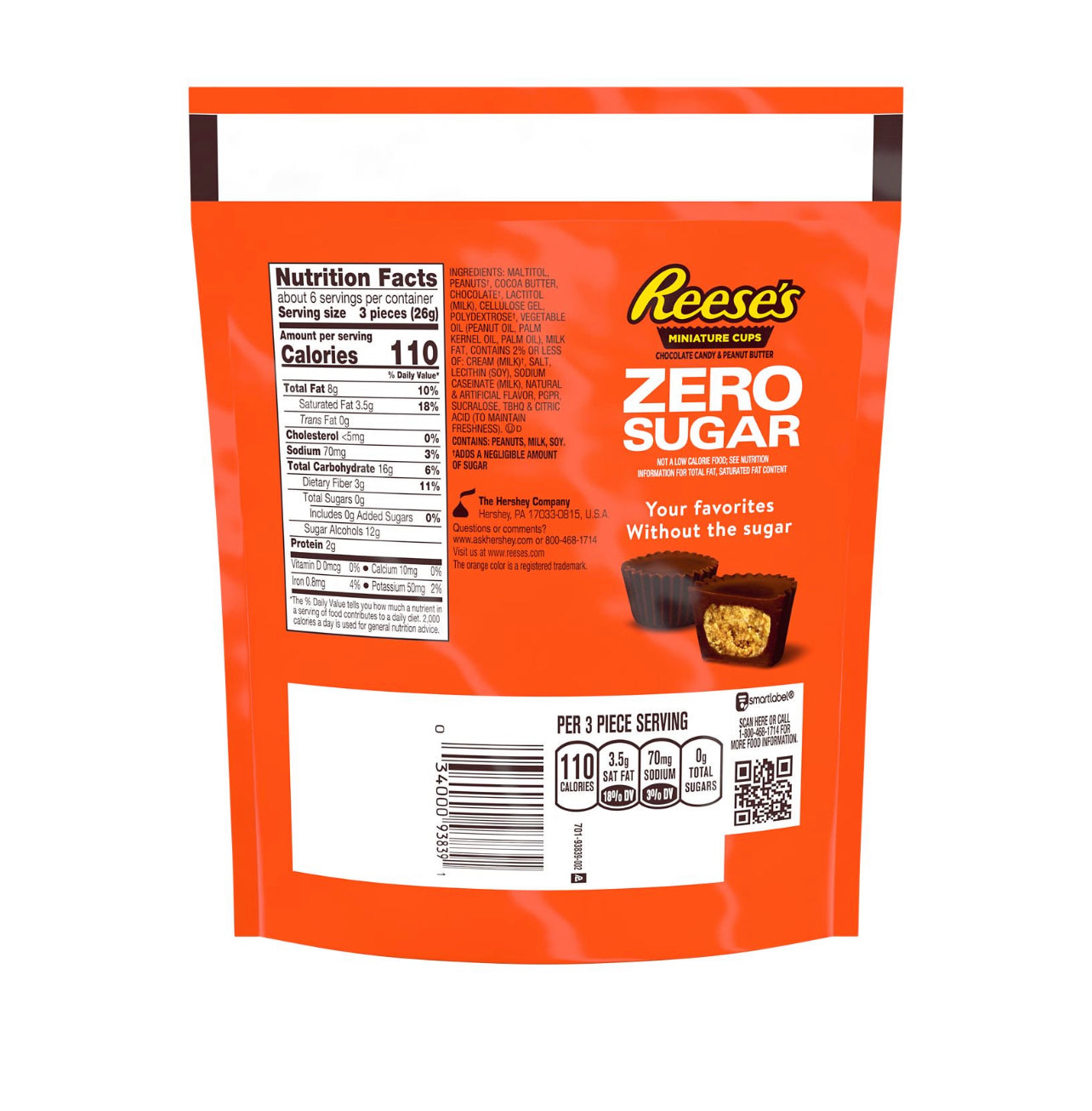 Reese’s zero sugar peanut butter cup