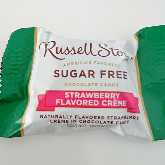 Russell Stover sugar free milk chocolate covered strawberry soft center