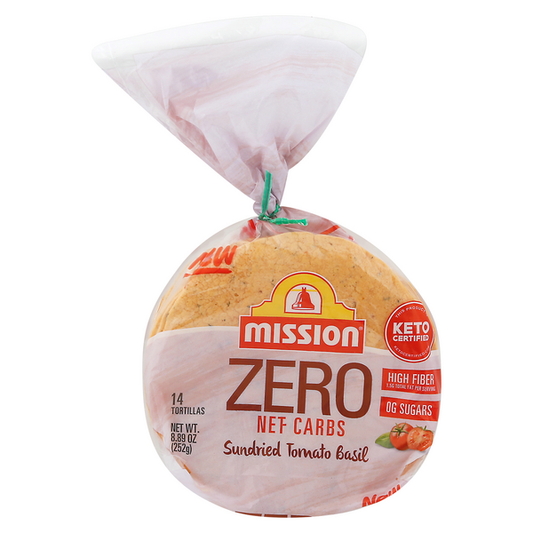 Mission Zero Carb Tortillas Sundried tomato and basil